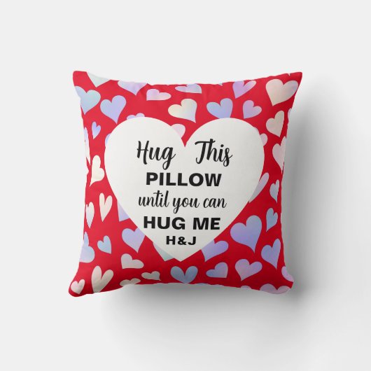 私をパーソナライズされた抱きしめるまでこの枕を抱き締めなさい クッション (裏面)