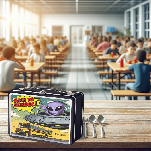 私をビーム…最初の期間まで! メタルランチボックス