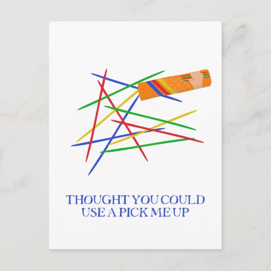 私をピックアップスティックのゲーム応援アップ ポストカード (正面)