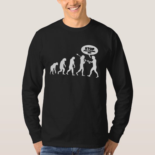 私をフォローするな 進化 Tシャツ (正面)