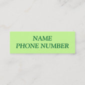 私をプロフィールカードと電話して下さい スキニー名刺 (裏面)