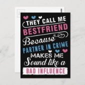 私をベストフレンドと呼ぶ理由は、犯罪mのパートナー ポストカード (正面/裏面)
