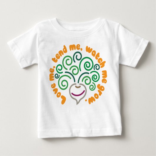 私をベビーの野菜のワイシャツ愛して下さい ベビーTシャツ (正面)