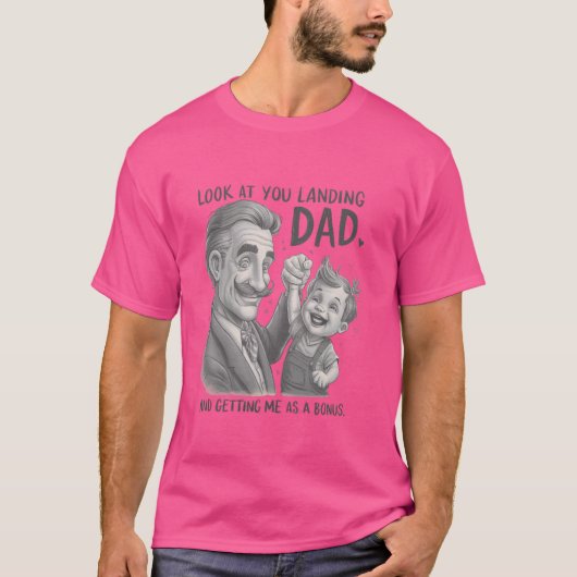 私をボーナスとして私を得る私の母に着陸を見なさい Tシャツ (正面)