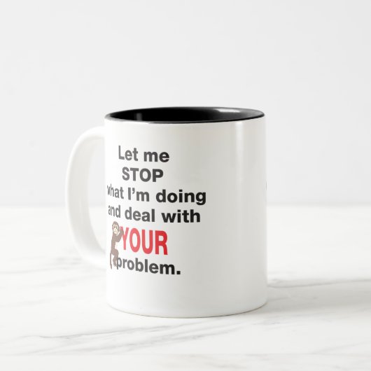 私をマグをストップことを許可して下さい ツートーンマグカップ (正面左)