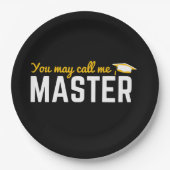 私をマスター2025マスターズ学位の卒業生と呼ぶことができる ペーパープレート (正面)