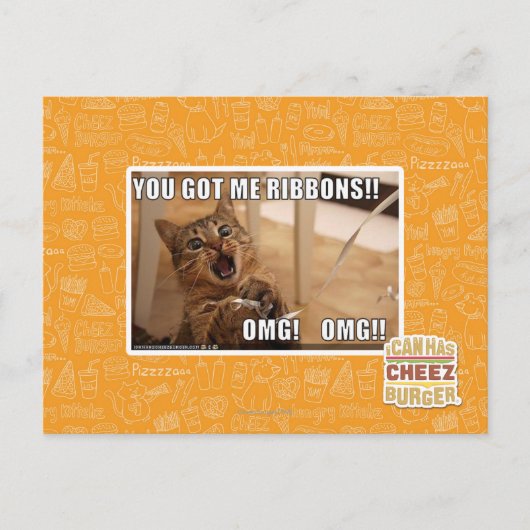 私をリボン得ました!! ポストカード (正面)