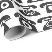 私をレトロの電話包装紙のテンプレートと電話して下さい ラッピングペーパー (ロールコーナー)