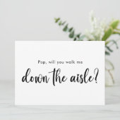 私をヴァージンロードへ導いてくれる? かわいいスクリプト 招待状 (スタンド正面)