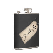 私をヴィンテージのラベルのフラスコ飲んで下さい フラスク (右)