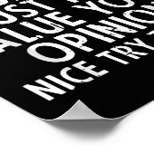 私を侮辱するために面白いと言う皮肉な機知に富んだ ポスター (角)