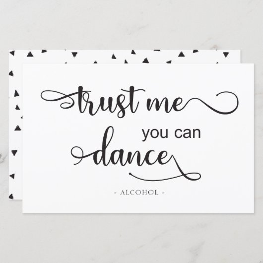 私を信じてダンス白黒結婚のサイン (正面/裏面)