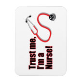 私を信じてナースおもしろい引用文 マグネット (縦)