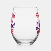 私を信じてワインの茎のないガラスを踊ることができる ステムなしワイングラス (左)