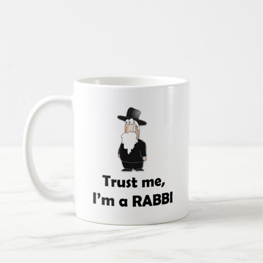 私を信じて私はラビである – ユダヤおもしろい人のユーモア コーヒーマグカップ (左)
