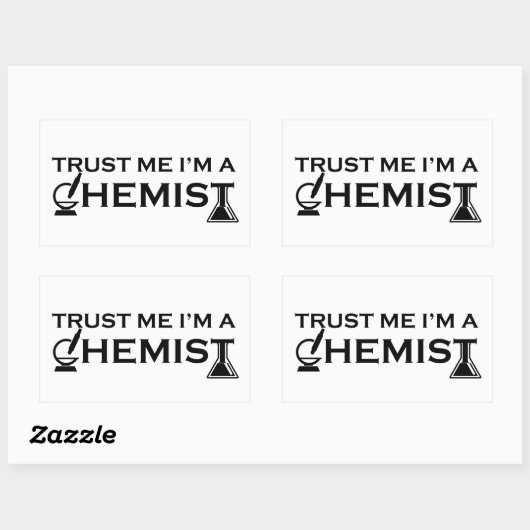 私を信じて私は化学化学おもしろい引用文 長方形シール (シート)