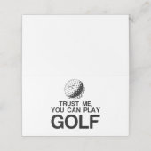 私を信じて、あなたはゴルフで遊きる プレイスカード (外部開封)