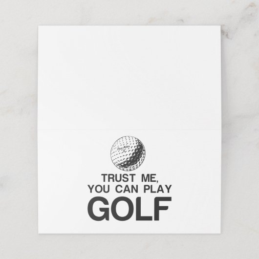 私を信じて、あなたはゴルフで遊きる プレイスカード (外部開封)