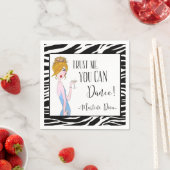 「私を信じて – あなたは踊ることができる!」 - Martini Diva スタンダードカクテルナプキン (インサイチュ)