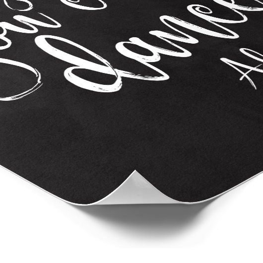 私を信じて、あなたは8x10の黒板の看板を踊ることができる ポスター (角)