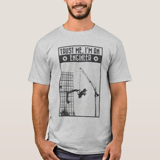 私を信じて、エンジニアですから Tシャツ (正面)