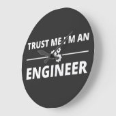 私を信じて、エンジニア ラージ壁時計 (傾斜)