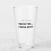 私を信じて…ビールを飲む！ タンブラーグラス (裏面)