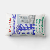 私を信じて、私はほとんど建築家の枕 ランバークッション (裏面)