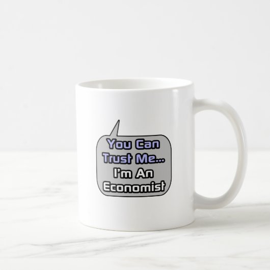 私を信じて…私はエコノミストだ コーヒーマグカップ (右)