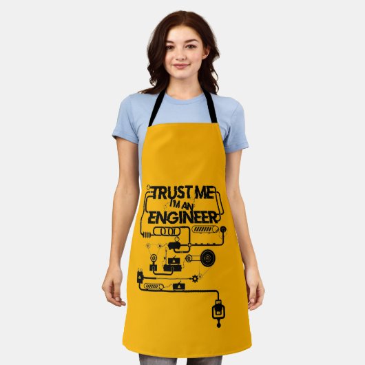 私を信じて。私はエンジニアだ エプロン (着用した状態)