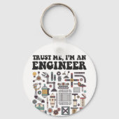 私を信じて、私はエンジニア キーホルダー (正面)