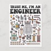 私を信じて、私はエンジニア ポストカード (正面)