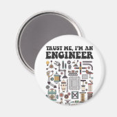 私を信じて、私はエンジニア マグネット (正面/裏面)