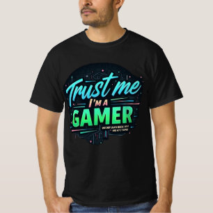 私を信じて、私はゲーマーカラフルゲームTシャツ Tシャツ
