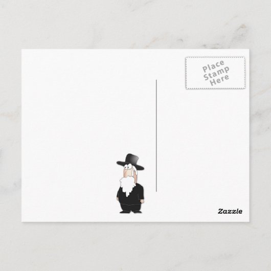 私を信じて – 私はラビである – ユダヤ素晴らし人のユーモア ポストカード (裏面)