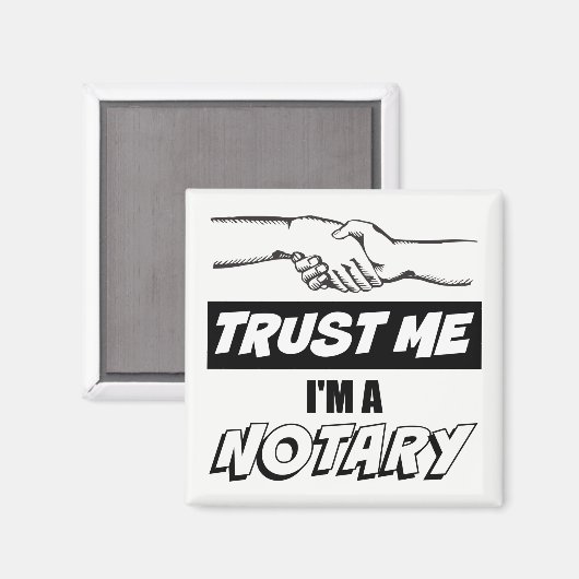 私を信じて、私は公証人の大きな握手である マグネット (正面/裏面)