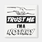 私を信じて、私は公証人の大きな握手である マグネット (正面)