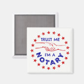 私を信じて、私は公証人の握手である マグネット (正面/裏面)