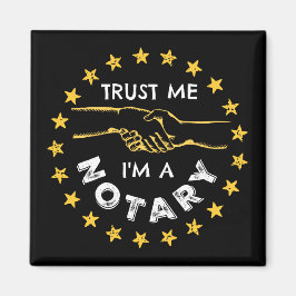 私を信じて、私は公証人の握手である マグネット