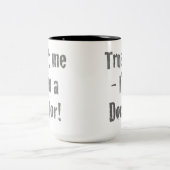 「私を信じて – 私は医者だ」 ツートーンマグカップ (中央)