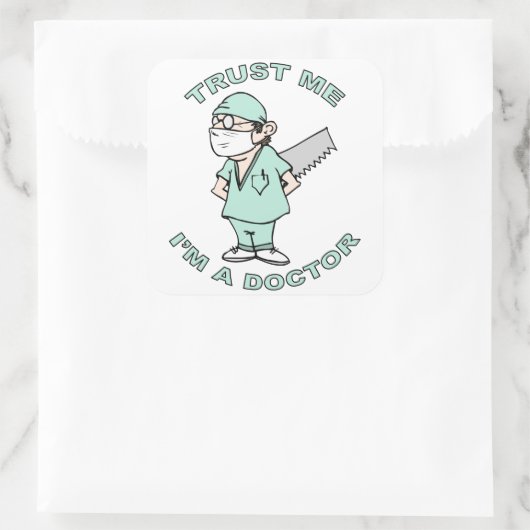 私を信じて、私は医者である スクエアシール (バッグ)