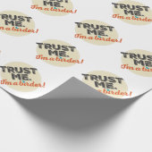 私を信じて。私は野鳥屋だ!エンブレム ラッピングペーパー (角)