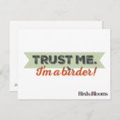 私を信じて。私は野鳥屋だ!リボン ポストカード (正面/裏面)