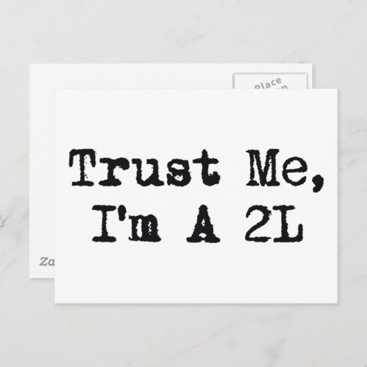 私を信じて、私は2L ポストカード (正面/裏面)