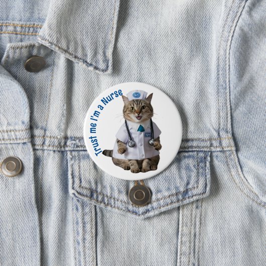 私を信じてNHSのナース、かわいい猫医師 缶バッジ (インサイチュ)