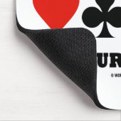 私を信頼してあなたのパートナー（ブリッジカードスーツ） マウスパッド (コーナー)