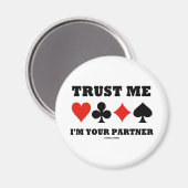 私を信頼してあなたのパートナー(ブリッジカードスーツ) マグネット (正面/裏面)