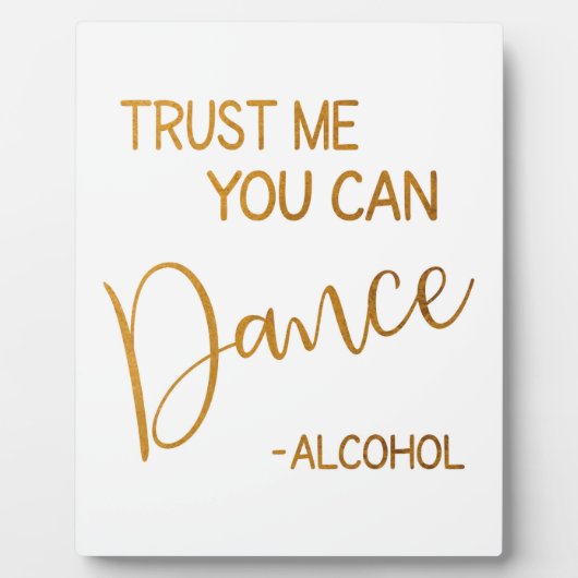 私を信頼してダンスのサイン金ゴールド卓上プラーク フォトプラーク (正面)