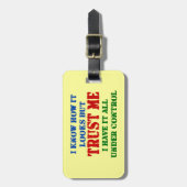 私を信頼して下さい -- 制御の下のすべて ラゲッジタグ (正面縦)