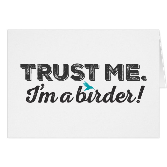 私を信頼して下さい。 私は鳥類捕獲人です! (正面横)